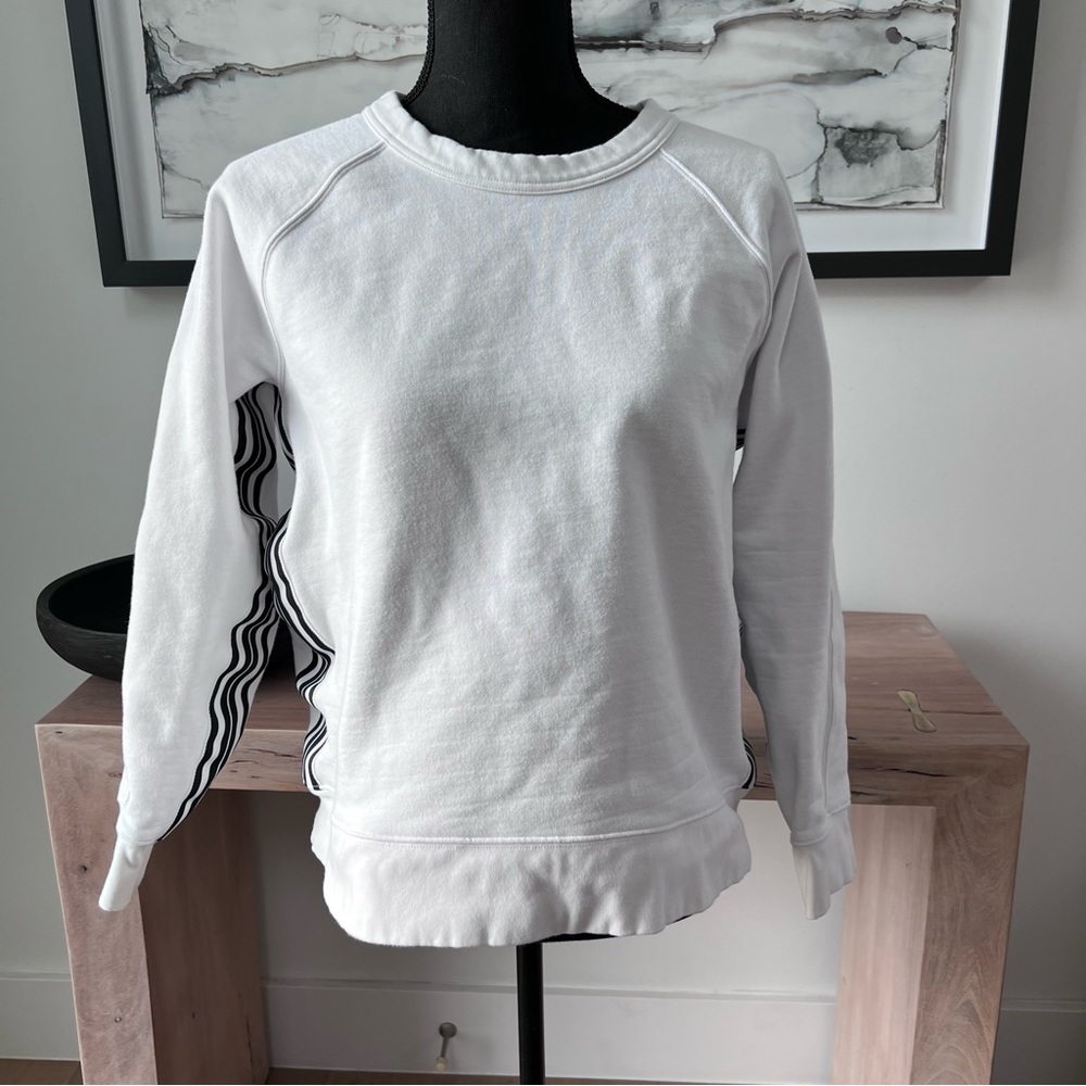 Athleta 24/7 Varsity Stripe Sweatshirt Sz M & L EUC - Picture 3 of 7